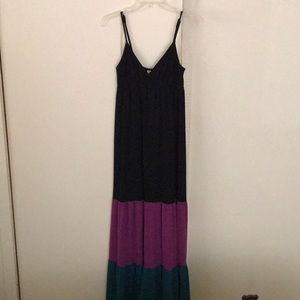 Color block maxi dress